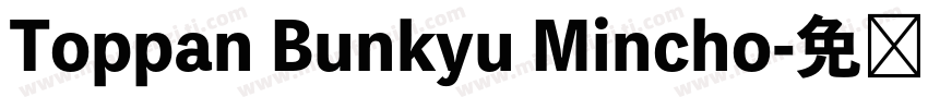 Toppan Bunkyu Mincho字体转换
